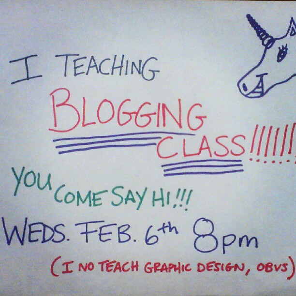 Hipstercrite blogging class