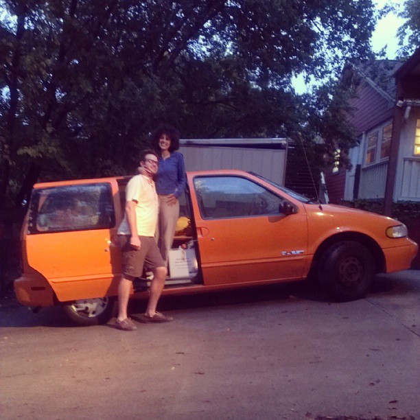 the orange van