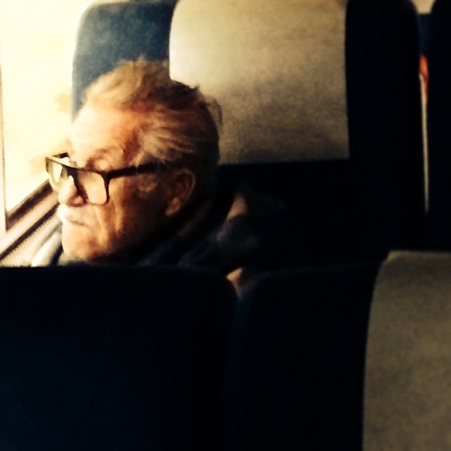 old man on the train 