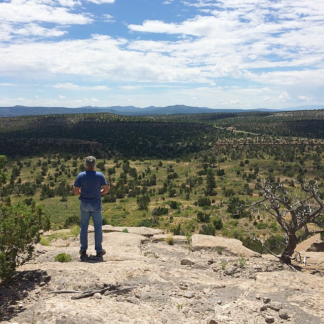 Dad staring out at Bandelier National Monument // I try to take road trips with both my mom and my dad each year; I so look forward to these trips. <3