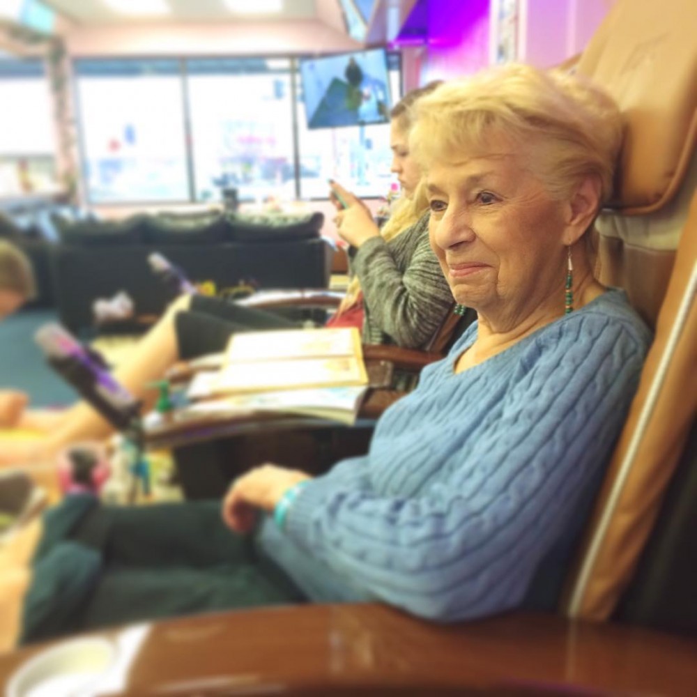 A year ago this month, Grandma was told she had cancer. Now she's cancer-free, 89 years old and going pretty strong. Today we enjoyed a grandma-granddaughter pedicure.